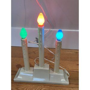 Vintage Cresent 3 Light Candolier Candelabra & Lamps in boxes Candle Light Works